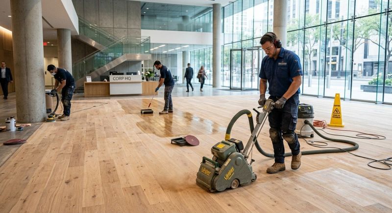Our team working on Wood Floor Service projects in Chambersburg, PA