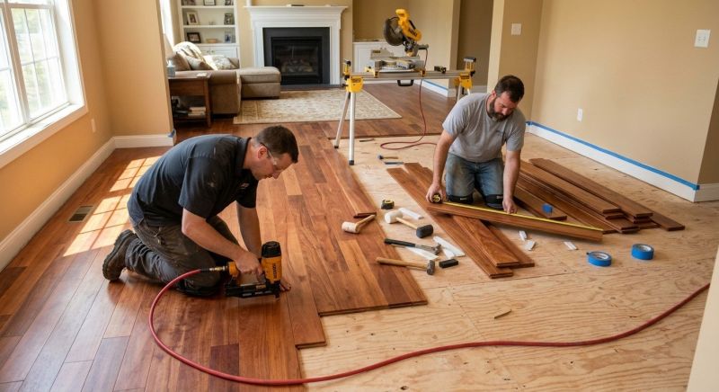 Cherry Floor Installation in Fairfield, PA
