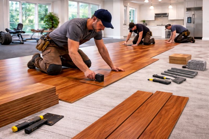 Cherry Floor Installation in Waynesboro, PA