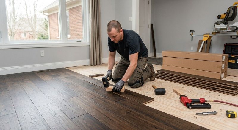 Dark Wood Floor Installation in Chambersburg, PA